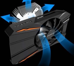 Gigabyte gtx 1050 Ti D5 4g detail chlazení